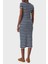 Çizgili Streç Pamuklu Slim Fit Midi Boy Elbise Bayan Elbise WW0WW43864 0A4 3