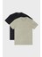 Slim Fit Bisiklet Yaka Logolu 2 Pack T Shirt Erkek T Shirt EM001849 AF10787 M7003 4