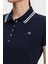 Streç Pamuklu Regular Fit Mini Boy Şeritli Polo Yaka Elbise Bayan Elbise WW0WW45532 C1G 5