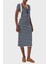 Çizgili Streç Pamuklu Slim Fit Midi Boy Elbise Bayan Elbise WW0WW43864 0A4 2