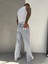 Relax Fit Yırtık Detaylı Baggy Pantolon - Buz Mavi 4