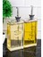 2'li şeffaf cam yağdanlık ve sosluk seti, 500ml, bej renk, etiketsiz, şık ve kullanışlı 1