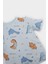 Erkek Bebek Pijama Takımı Dinazor Baskılı Kısa Kollu Penye Üst Beli Lastikli Şort E9605A525SM 3