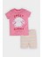 Kız Bebek Pijama Takımı Baskılı Kısa Kollu Fitilli Kaşkorse Üst Beli Lastikli Çizgili Şort E4646A525SM 1