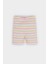Kız Bebek Pijama Takımı Baskılı Kısa Kollu Fitilli Kaşkorse Üst Beli Lastikli Çizgili Şort E4646A525SM 2