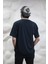 Futbolcu Ronaldo Baskılı Bisiklet Yaka Oversize Lacivert Tişört T-Shirt 2