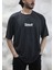 Slipknot Müzik Grubu Baskılı Bisiklet Yaka Oversize Antrasit Tişört T-Shirt 1