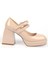 Baria Topuklu Rugan Loafer Bej 4