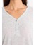 Regular Fit Pijama Takımı Kısa Kollu Ribana Üst Esnek Belli Şort-Fall in Love E9832AX25SM 3