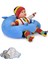 Elyaf Dolgu Bebek Oturma Destek Minderi - Devrilmez Bebek Koltuğu - Büyük Bebek Oturağı Mavi 1