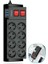 Buffer® Isıya Dayanıklı Termal Akım Korumalı 2 Metre 16A 4000W 8li Priz ve 3 USB Li Uzatma Kablosu 2
