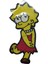 Aplike Ütü Ile Yapışan Simpson Lisa Arma 6x2,5 cm 1