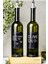Ahşap Standlı 2'li Siyah Etiketli 750 ml Zeytinyağı ve Sıvıyağı Şişesi, Yeşil Renk 1