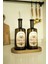 Ahşap Standlı 2'li Amber Cam Yağ Şişesi Seti 500 ml, Kahverengi, 5 Parça 3