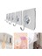 Buffer® Süper Güçlü Yapışkanlı Suya Dayanıklı Şeffaf Askı 5li Set Yeniden Kullanılabilir Kancalar 1