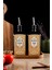 500 ml Amber Renkli Ahşap Stantlı Premium Vintage Zeytinyağı Şişesi ve Ayçiçek Yağı Şişesi 2
