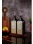 500 ml Ahşap Stantlı Premium Serisi Amber Renkli Zeytinyağı Şişesi ve Ayçiçek Yağı Şişesi Set 4