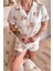 Doux Bear Desenli Kısa Kol Şortlu Önden Düğmeli Kadın Pijama Takımı 5