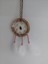 Dream Catcher Düş Kapanı Tüylü Asmalık 8 cm Çap El Yapım Dantel Yıldız Taşlı Boncuklu 1 Adet 1