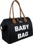 Baby Bag Baskılı Tek Anne Bebek Bakım Omuz Çantası -Siyah 1
