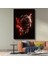 Dijital Kafatası - Kırmızı Kristal Efektli Modern Sanat Kanvas Tablo 1