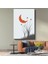 Turuncu Hilal - Minimalist Çiçek Siluetleri Kanvas Tablo 1