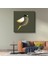 Geometrik Kuş - Minimalist Sarı Siyah Çizgiler Kanvas Tablo 1