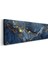 Gece Mavisi Altın Damarlar - Lüks Soyut Akışkan Sanat Kanvas Tablo 3