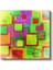 Neon Kareler - Retro Geometrik Desen Kanvas Tablo 2