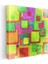 Neon Kareler - Retro Geometrik Desen Kanvas Tablo 3