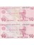 39963680EAC043A513 9.emisyon 10TÜRK Lirası Ççt+/ça Güzel Numara Kağıt Para 1