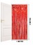 Kırmızı Renk Ekstra Metalize Parlak Saçaklı Arka Fon Perde Ithal 1x2 Metre (4987) 3