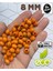 Ekonomik Paket 1 Kilo 8mm Ahşap Boncuk - Turuncu - ( Ort - 3300-4000 Adet ) 1