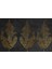 Büyük Gold Tonlarında Yaprak Desenli Duvar Kağıdı 1