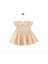 Sarembaby Wondress Dantel Garnili- Yazlık Bebe Yaka Elbise/ 9-24 Ay-Somon-Kahverengi -Keten 1