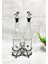 Siyah geyik figürlü kısa stand ve şeffaf 750 ml yağlık, etiketli, akıtıcılı, 2 renk bej 3