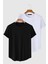 2'li Erkek Oval Kesim Basic Fit Pis Yaka Salaş T-Shirt 1
