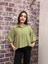 Kısa Büzgülü Yeşil Crop Müslin Gömlek Bluz 5