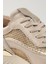 Eleonora Bej Yaldız Fileli Deri Kadın Sneakers, Deri, Günlük Ayakkabı, Spor Ayakkabı 25079 5