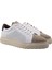 Erkek Beyaz Deri & Bej Süet Sneaker 2