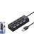 HDX7008 USB Hub 4*usb 4ın1 Siyah 1