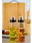 Şeffaf cam yağdanlık, 450 ml, damlatmaz, sirkelik, 2 parça, beyaz renk 3
