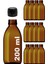 200 ml Amber Yuvarlak Cam Şişe, Siyah Kapak, 12 Adet, Renk: Kahverengi 1
