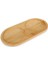 Bambu Doğal 2 Bölmeli Yağdanlık Altlığı 23X12 cm 1