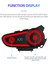 A30 Bluetooth Kask Kulaklık Intercom, 2800MAH Pil , Bluetooth 5.2, Su Geçirmez,3 LED Fonskiyonlu 1