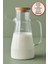 900 ml Bambu Kapaklı Cam Yağdanlık Vakumlu Borosilikat Cam Sirkelik Zeytinyağı Şişesi Yağlık 1