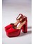 Kadın Moda Özel Tasarım Orta Topuklu Topuklu Ayakkabı Şık ve Zarif Abiye Ayakkabı 3