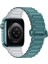 Apple Watch 4/5/6/7/8/se/9 38/40/41MM Series 10 42MM Uyumlu Askeri Desen Mıknatıslı Silikon Kordon 1