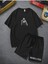 Unisex Baskılı Oversize Bol Kalıp T-Shirt Şortlu - Alt Üst Ikili Takım 3