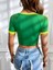 Sarı Biye Detaylı Brasil, Portugal, Jamaica Baskılı Esnek Kumaş Crop T-Shirt 5